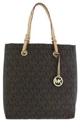 MK Jet Set Item Dunkelbraun-Gold