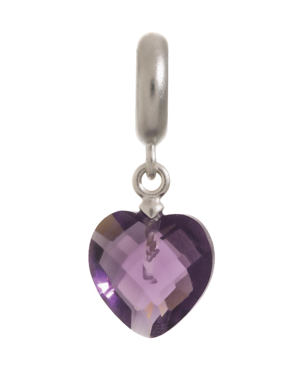 Amethyst Heart Cut Drop