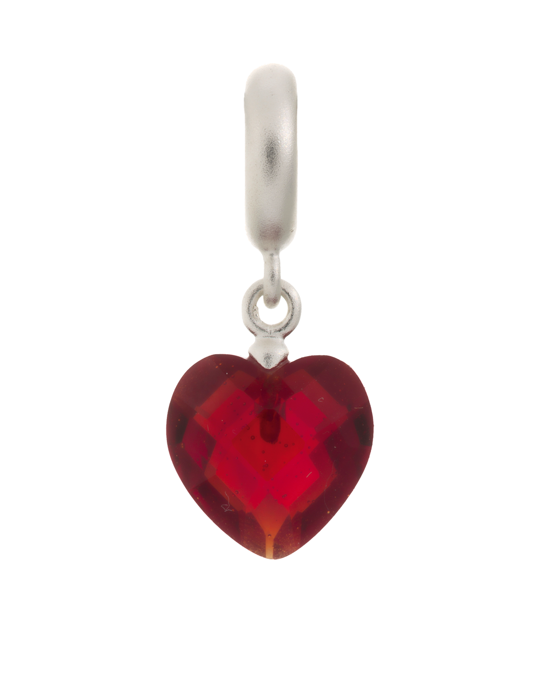 Garnet Heart Cut Drop