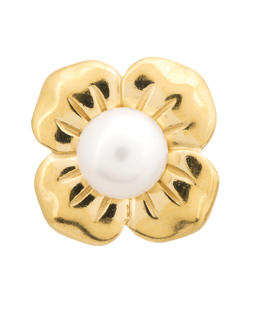 Big White Pearl Flower Gold