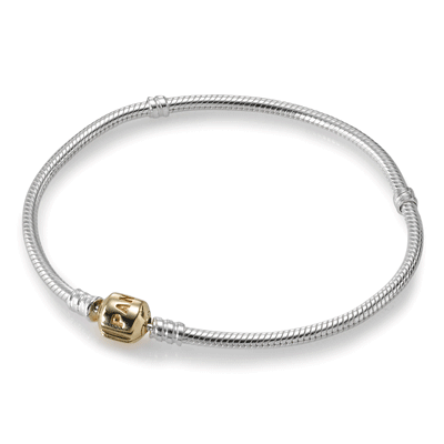 Silberkette Goldverschluss   590702HG