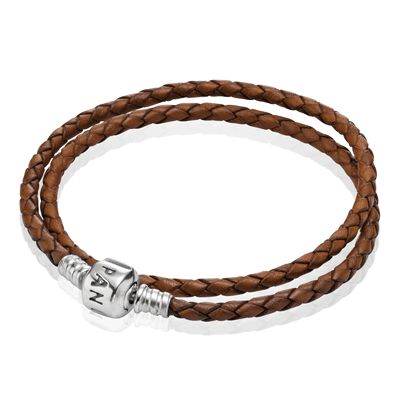 Lederarmband Doppelt Braun