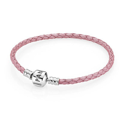 Lederarmband einfach pink
