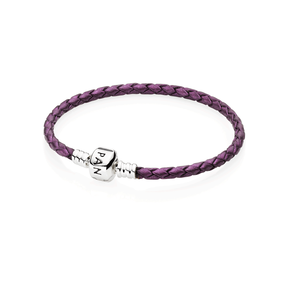Lederarmband Einfach Lila
