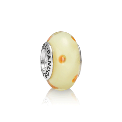 Gelb mit orangen Punkte   790623