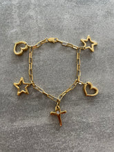 Lade das Bild in den Galerie-Viewer, Armband Kreuz, Herz, Stern Diamant
