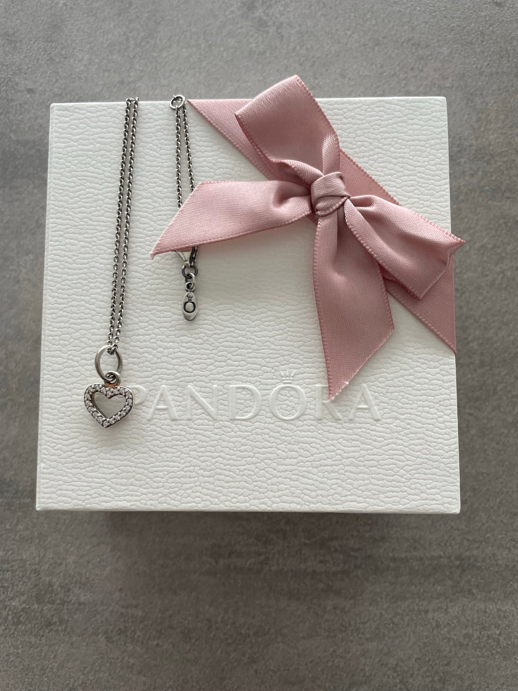 Pandora Kette - Herz weiß