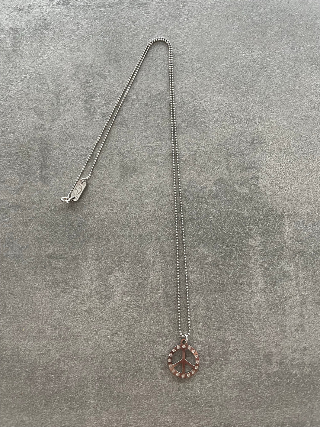 Kette Peace - lang Silber