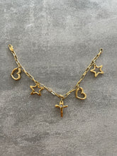 Lade das Bild in den Galerie-Viewer, Armband Kreuz, Herz, Stern Diamant
